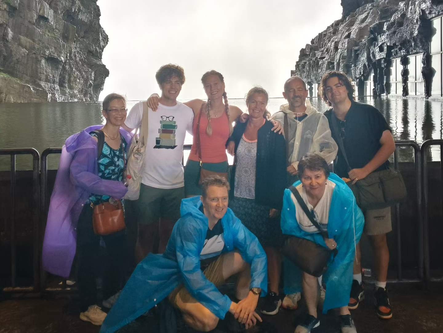 Tour group at scenic spot