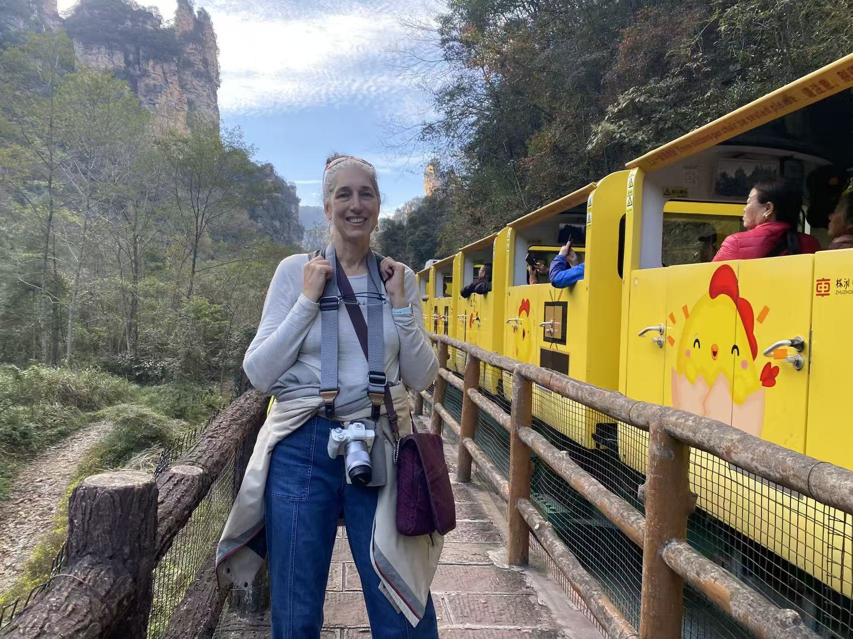 Companions amid Zhangjiajie scenery